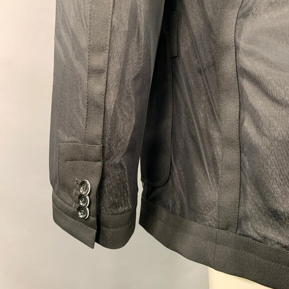 ANREALAGE Size M Black Wool Oversized Tulle Ribbon Jacket - Picture 6 of 10